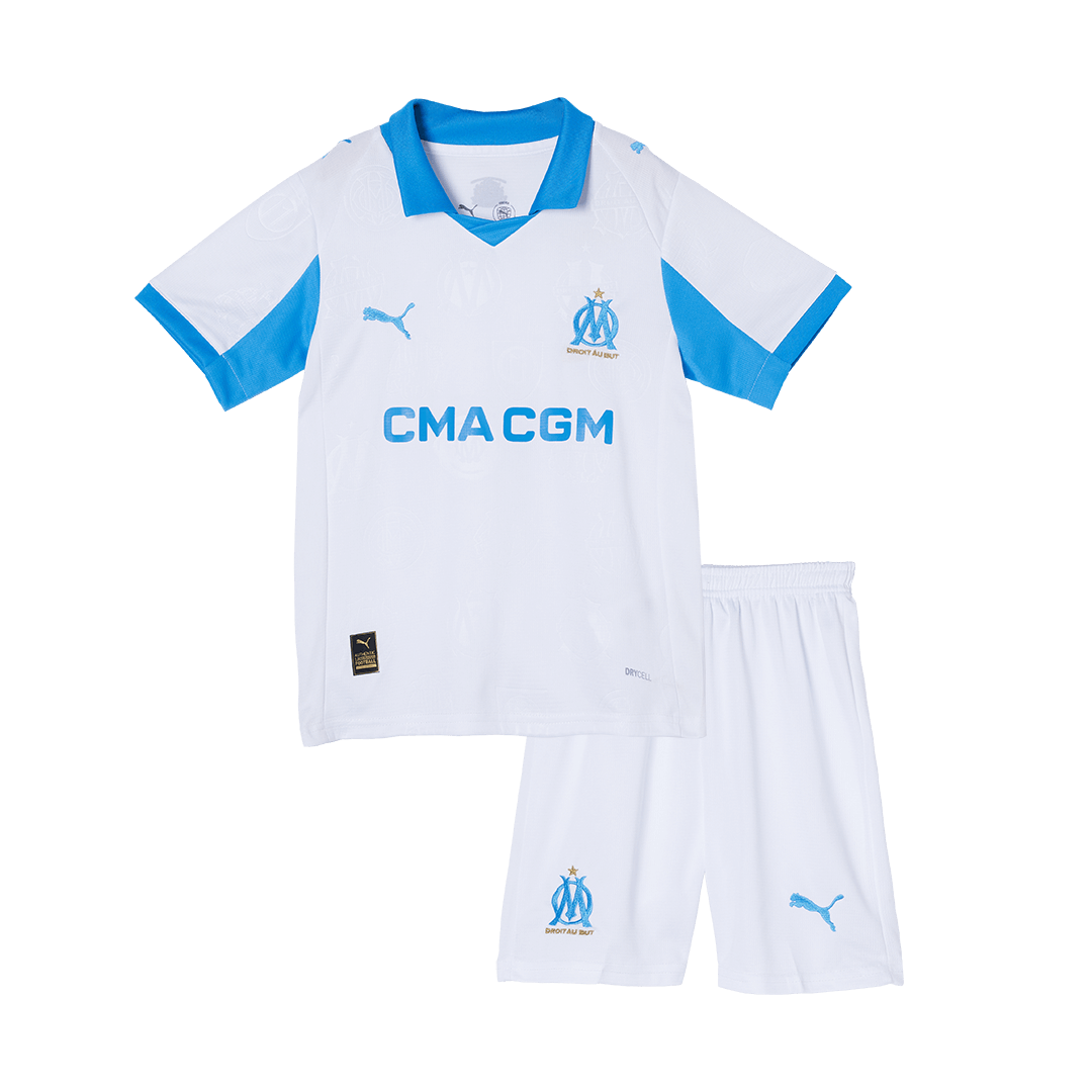 Kids Marseille Home Custom Soccer Kits 2025/26 - bestsoccerstore