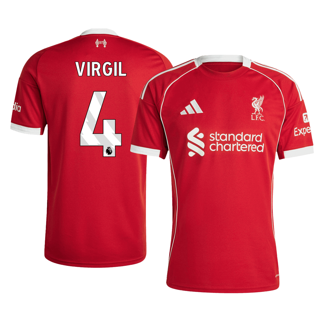 Liverpool VIRGIL #4 Soccer Jersey Home 2025/26 Custom Shirt - bestsoccerstore