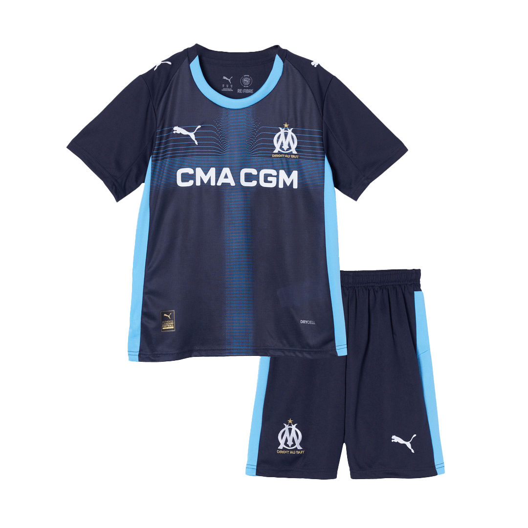Kids Marseille Away Custom Soccer Kits 2025/26 - bestsoccerstore