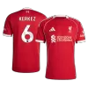 KERKEZ #6 Liverpool Soccer Jersey Home Custom Shirt 2025/26 - bestsoccerstore