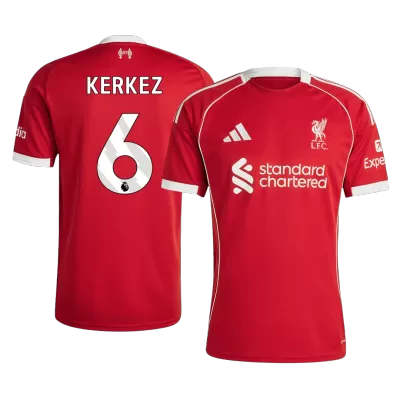 KERKEZ #6 Liverpool Soccer Jersey Home Custom Shirt 2025/26 - bestsoccerstore