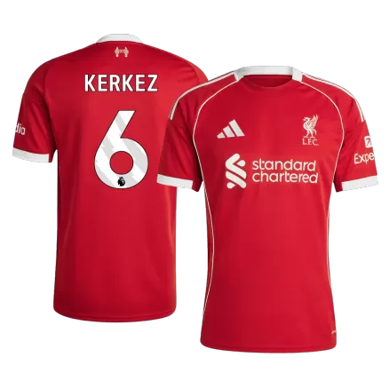 KERKEZ #6 Liverpool Soccer Jersey Home Custom Shirt 2025/26 - bestsoccerstore