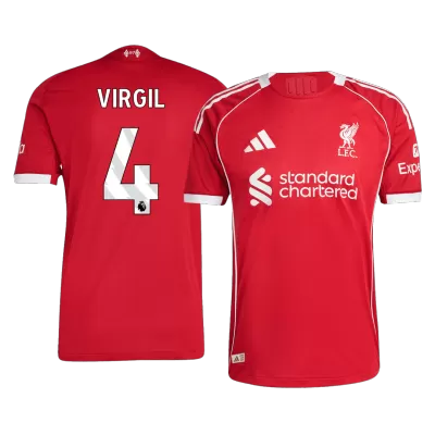 Authentic VIRGIL #4 Soccer Jersey Liverpool Home Shirt 2025/26 - bestsoccerstore