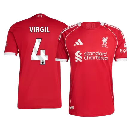 Authentic VIRGIL #4 Soccer Jersey Liverpool Home Shirt 2025/26 - bestsoccerstore