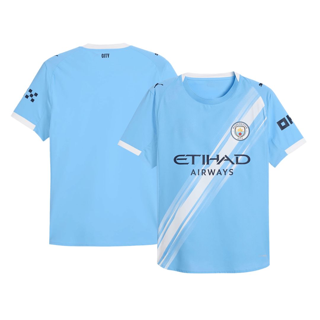 Manchester City Home Custom Player Version Soccer Jersey 2025/26 - bestsoccerstore