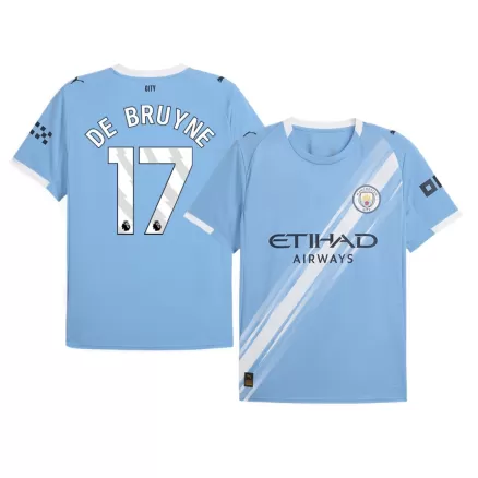 DE BRUYNE #17 Manchester City Soccer Jersey Home Custom Shirt 2025/26 - bestsoccerstore