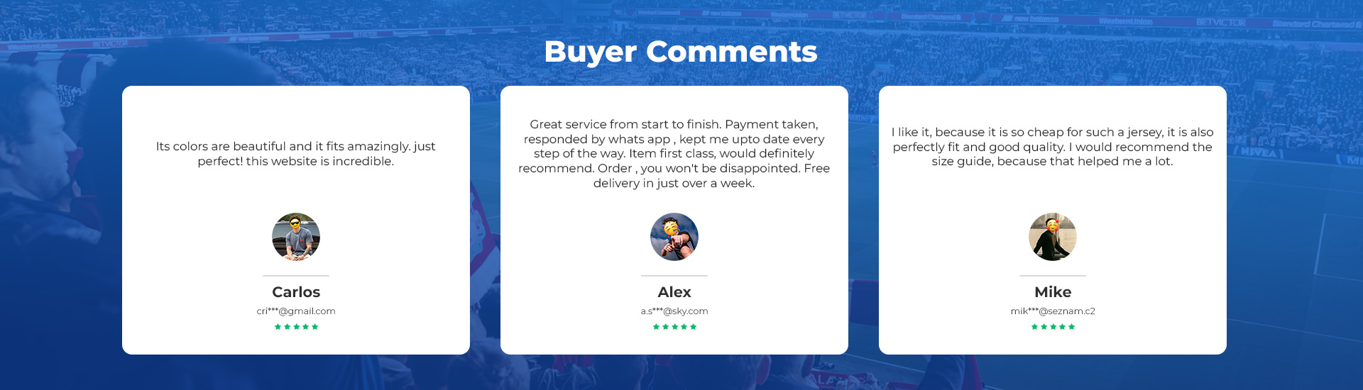 buyers'comment banner - bestsoccerstore