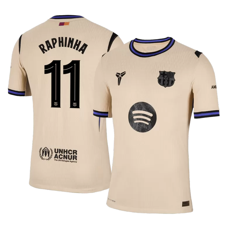 Authentic RAPHINHA #11 Soccer Jersey Barcelona x Kobe Bryant Away Shirt 2025/26 -UCL - bestsoccerstore