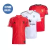 3 Pack - Manchester United 25/26 Home & Away Soccer Jersey & US Pack Shirt Combination - bestsoccerstore