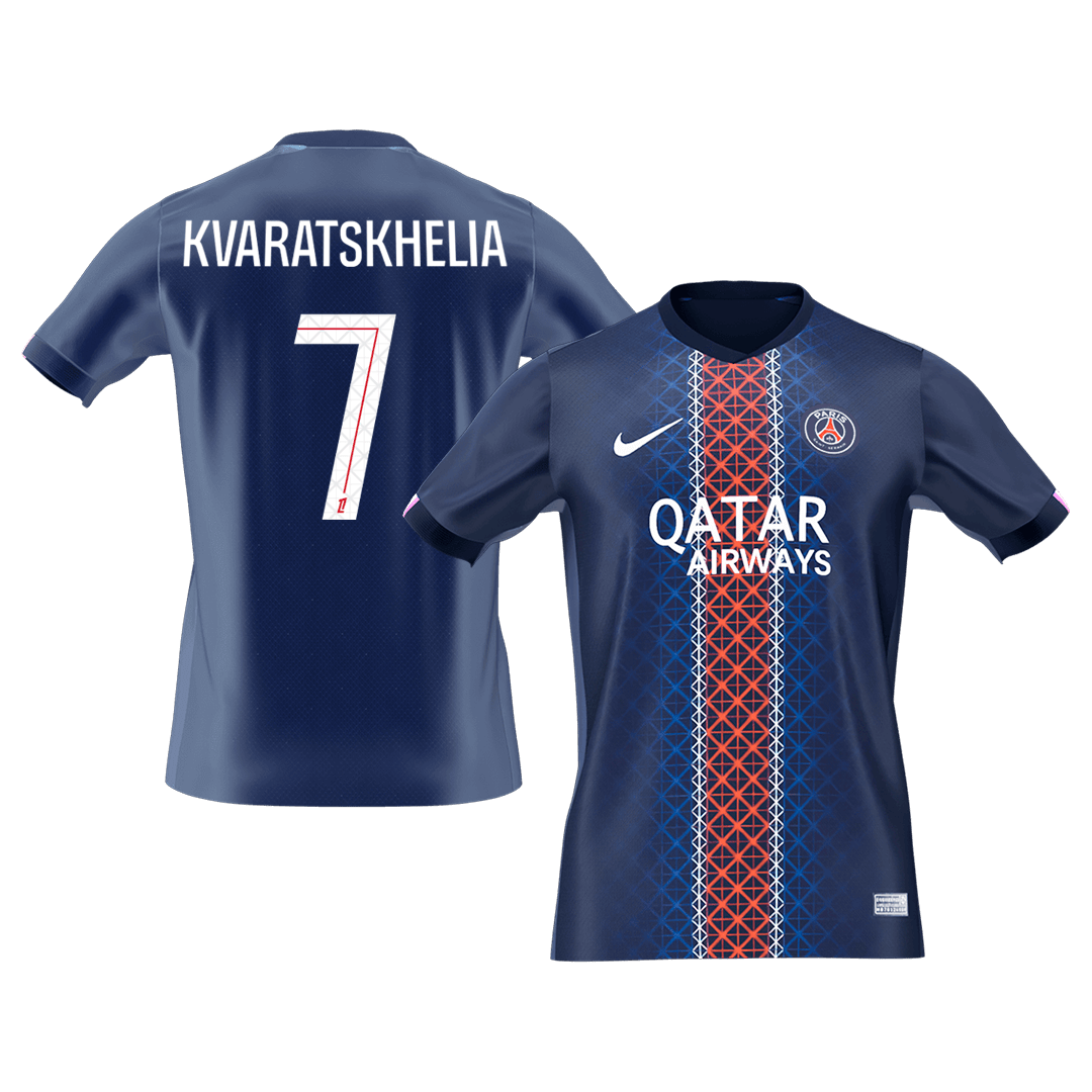 KVARATSKHELIA #7 PSG Soccer Jersey Home 2025/26 Shirt - bestsoccerstore