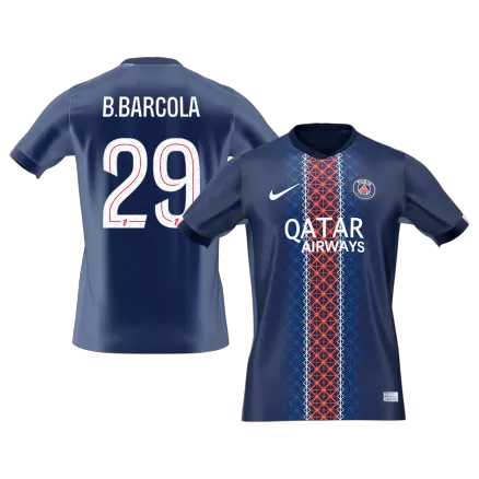 PSG Jersey B.BARCOLA #29 Soccer Jersey Home 2025/26 - bestsoccerstore
