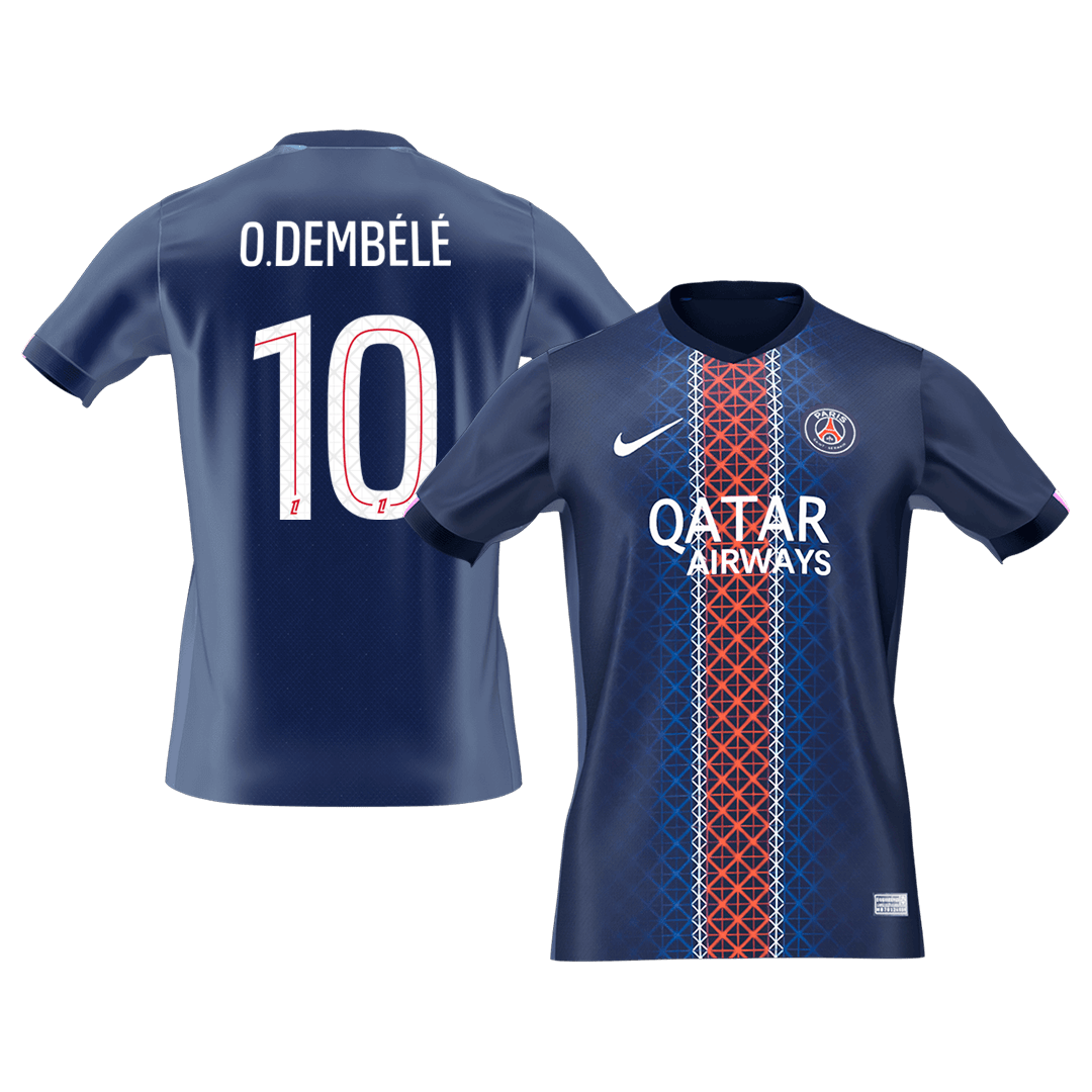 O.DEMBÉLÉ #10 PSG Soccer Jersey Home 2025/26 Shirt - bestsoccerstore