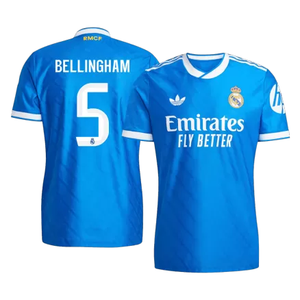 Authentic BELLINGHAM #5 Soccer Jersey Real Madrid Third Away Shirt 2025/26 - bestsoccerstore