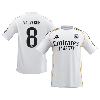 VALVERDE #8 Real Madrid Soccer Jersey Home Custom Shirt 2025/26 - bestsoccerstore