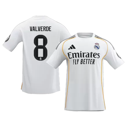 VALVERDE #8 Real Madrid Soccer Jersey Home Custom Shirt 2025/26 - bestsoccerstore