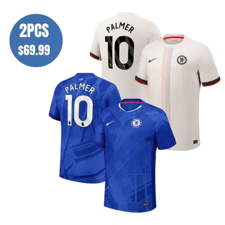 2 Pack - Authentic PALMER #10 Chelsea 25/26 Home & Away Soccer Jersey Combination - bestsoccerstore