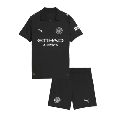 Kids Manchester City Away Custom Soccer Kits 2025/26 - bestsoccerstore