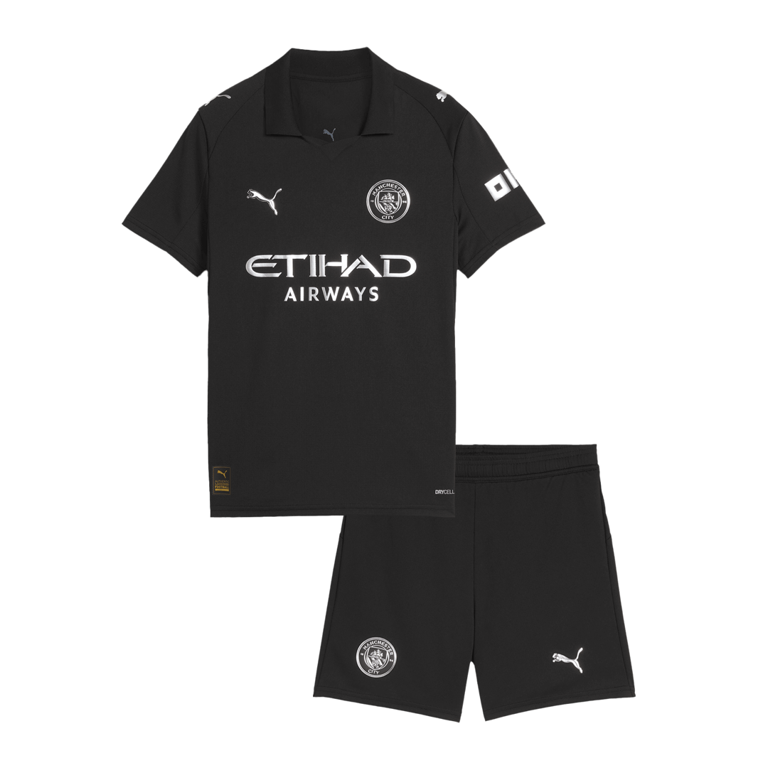 Kids Manchester City Away Custom Soccer Kits 2025/26 - bestsoccerstore