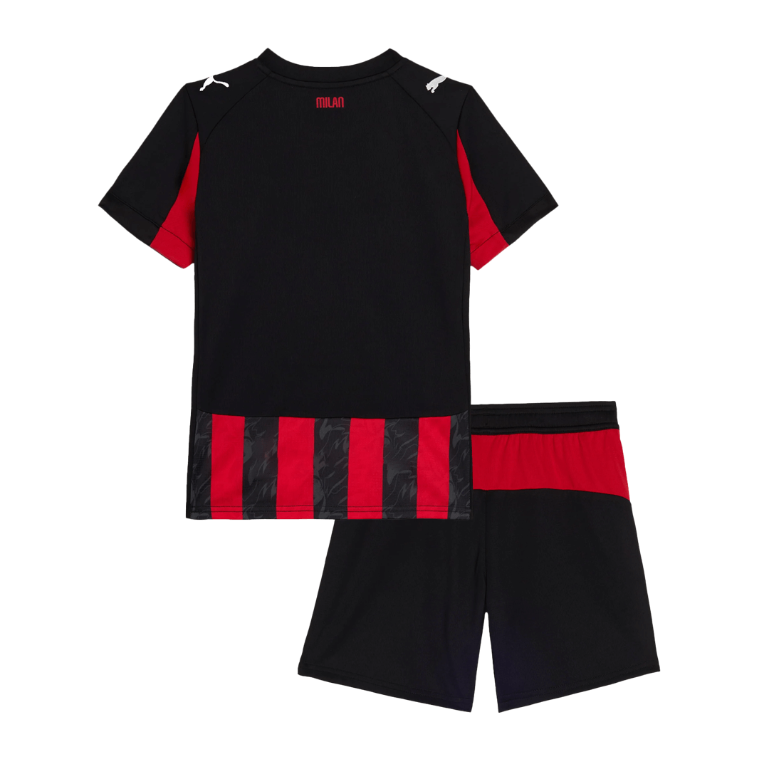 Kids AC Milan Custom Home Soccer Kits 2025/26 - bestsoccerstore