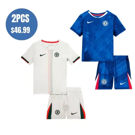 2 Pack - Kids Chelsea Soccer Kits 2025/26  Jersey Combination - bestsoccerstore
