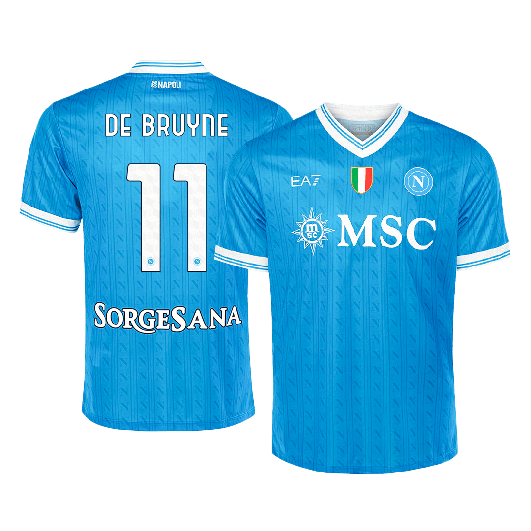 DE BRUYNE #11 Napoli Soccer Jersey Home Custom Shirt 2025/26 - bestsoccerstore
