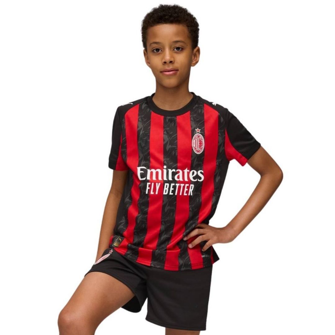 Kids AC Milan Custom Home Soccer Kits 2025/26 - bestsoccerstore
