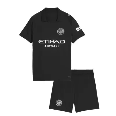 Kids Manchester City Custom Away Soccer Kits 2025/26 - bestsoccerstore