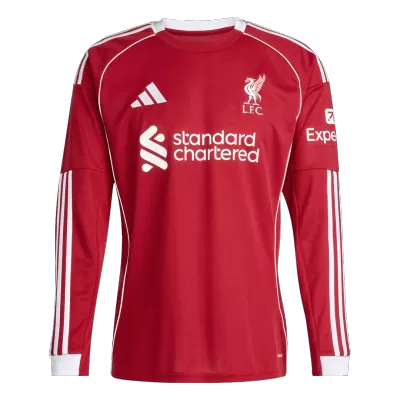 Liverpool Long Sleeve Jersey Home Football Shirt 2025/26 - bestsoccerstore