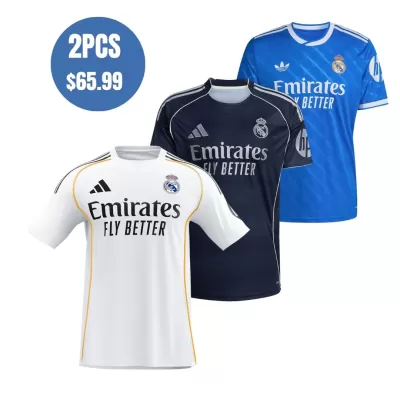 3 Pack - Real Madrid 25/26 Home & Away & Third Away Soccer Jersey Combination - bestsoccerstore