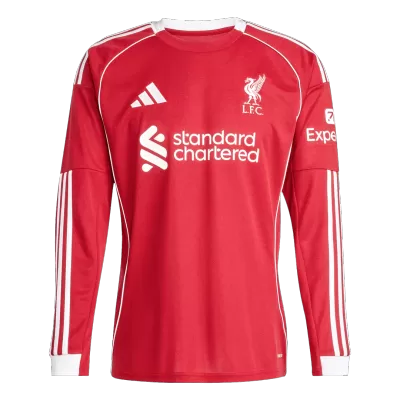 Liverpool Long Sleeve Jersey Home Football Shirt 2025/26 - bestsoccerstore