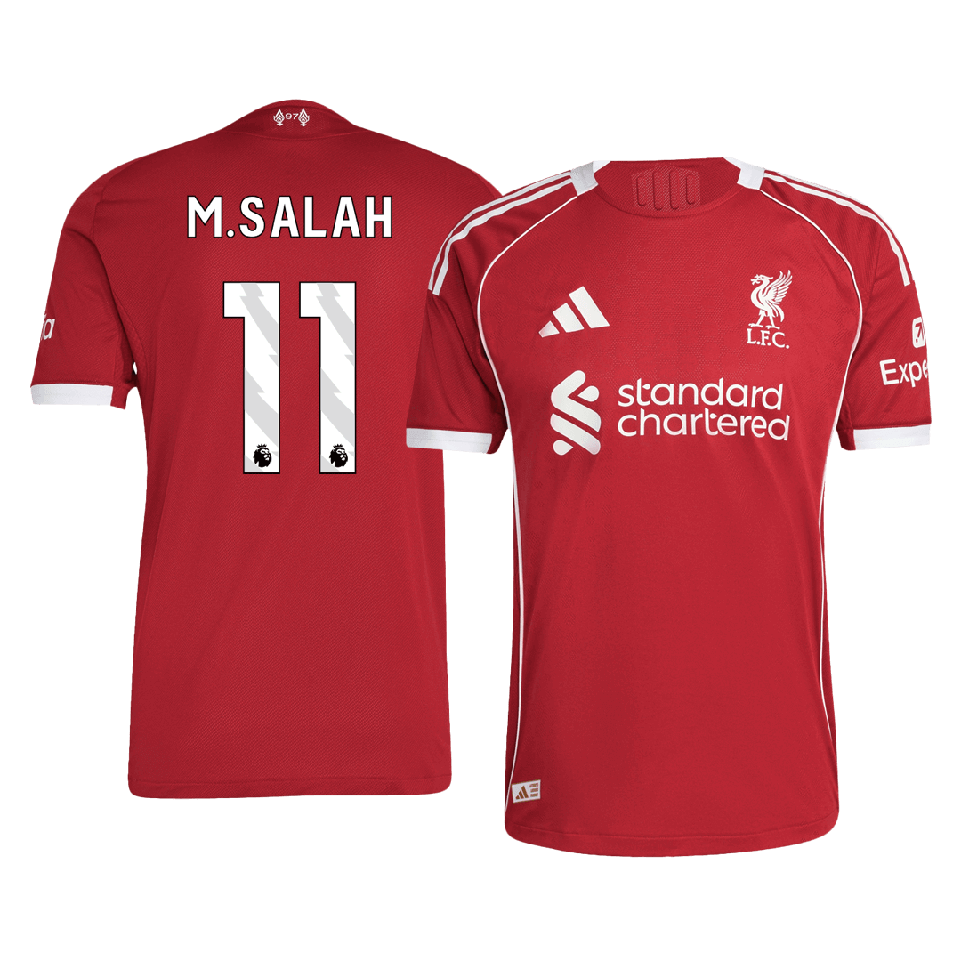 Liverpool M.SALAH #11 Custom Player Version Home Soccer Jersey 2025/26 - bestsoccerstore