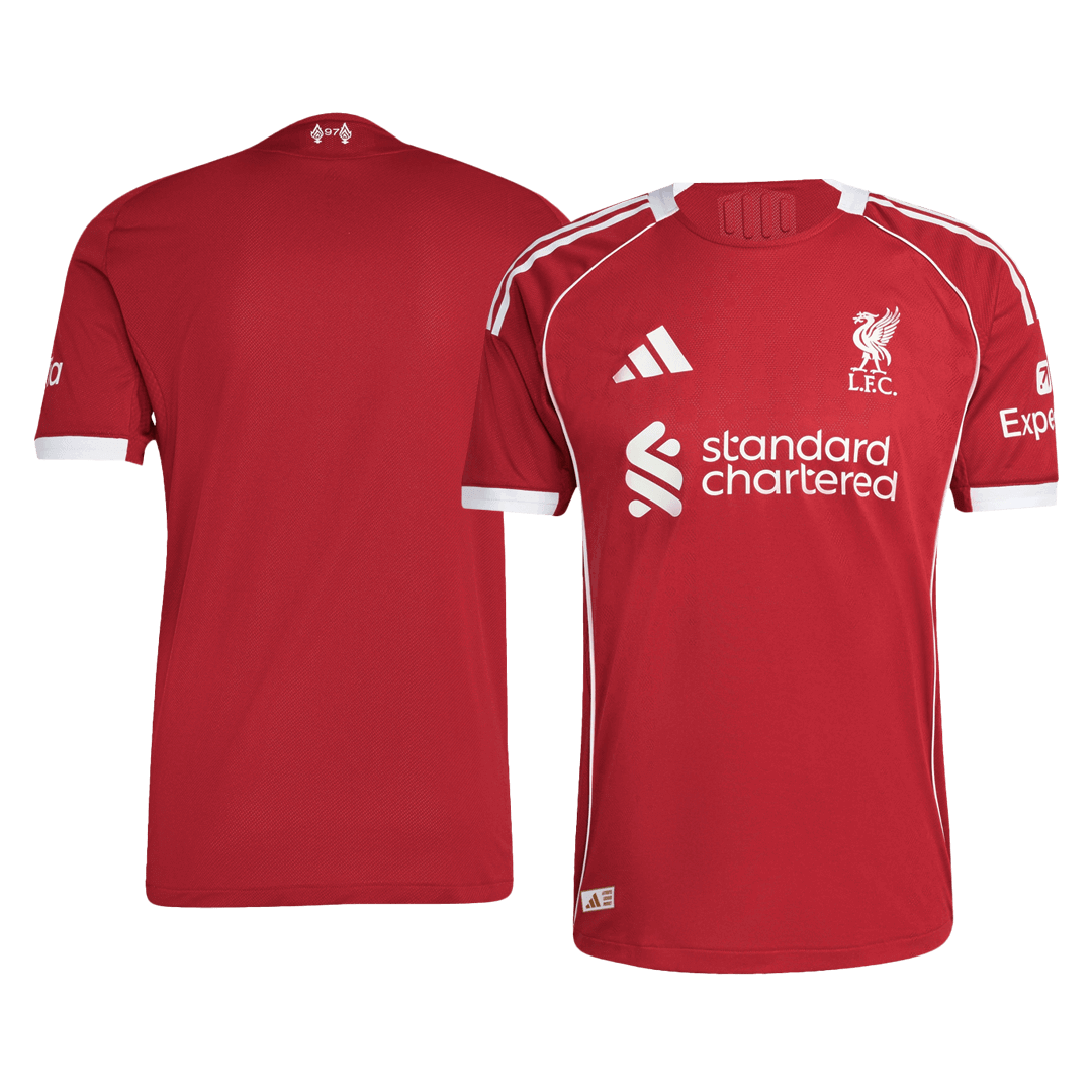 Liverpool Custom Player Version Home Soccer Jersey 2025/26 - bestsoccerstore