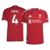 Authentic VIRGIL #4 Soccer Jersey Liverpool Home Shirt 2025/26 - bestsoccerstore