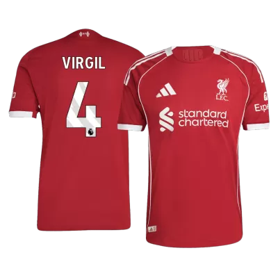 Authentic VIRGIL #4 Soccer Jersey Liverpool Home Shirt 2025/26 - bestsoccerstore