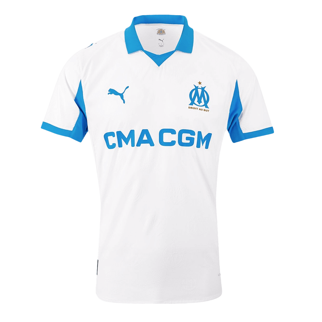 Marseille Home Custom Player Version Soccer Jersey 2025/26 - bestsoccerstore