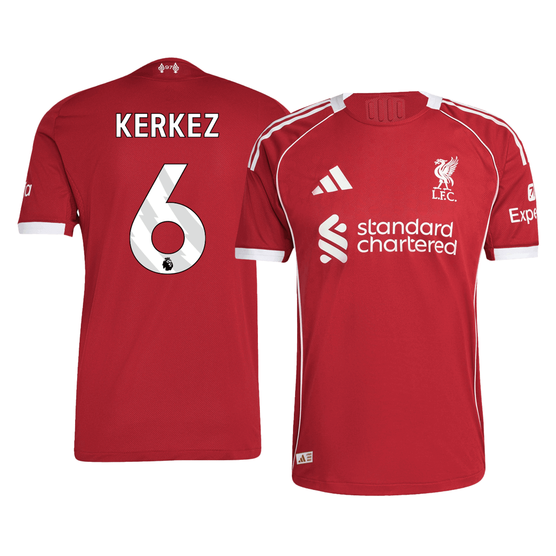 Liverpool KERKEZ #6 Custom Player Version Home Soccer Jersey 2025/26 - bestsoccerstore