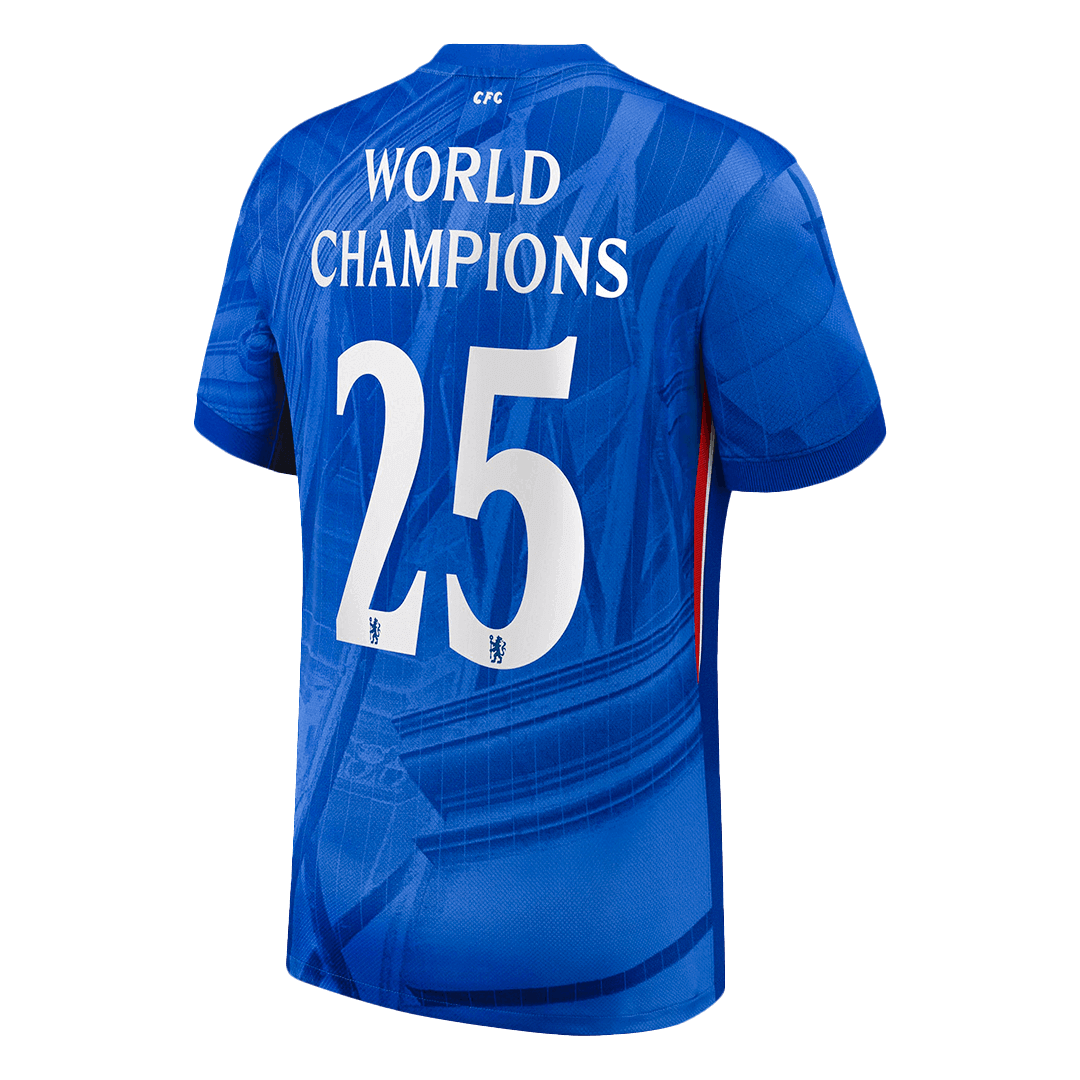 Chelsea Jersey Custom WORLD CHAMPIONS #25 Soccer Jersey Home 2025/26 with chest badge - bestsoccerstore