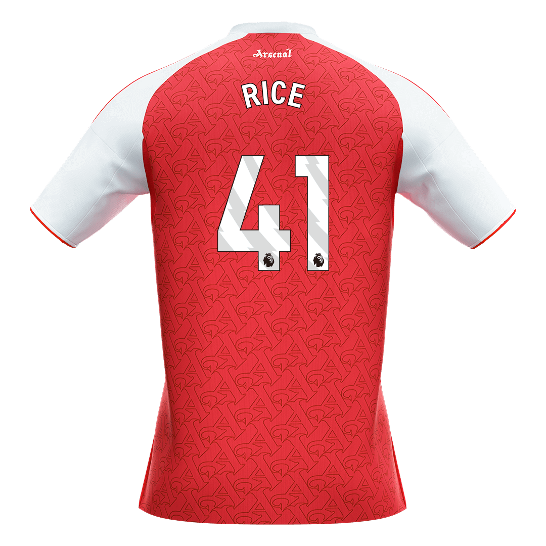 Arsenal Jersey Custom RICE #41 Soccer Jersey Home 2025/26 - bestsoccerstore