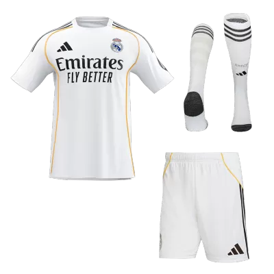 Real Madrid Home Custom Full Soccer Kit 2025/26 - bestsoccerstore