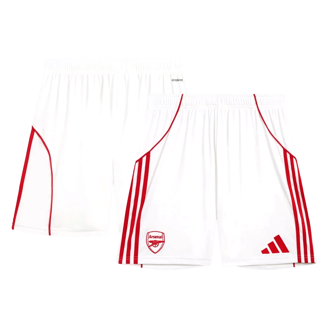 Arsenal Soccer Shorts Custom Home 2025/26 - bestsoccerstore