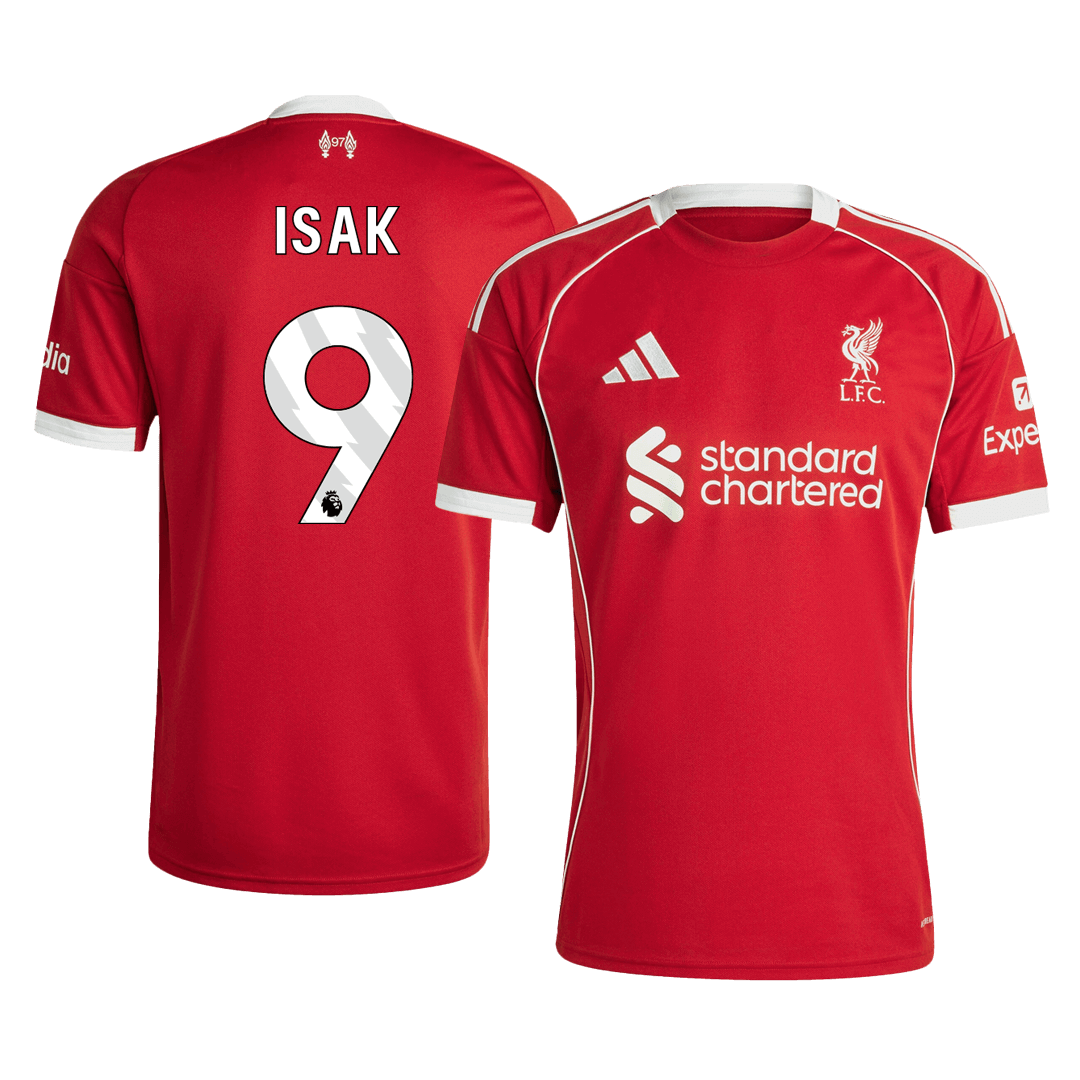 ISAK #9 Liverpool Soccer Jersey Home Custom Shirt 2025/26 - bestsoccerstore