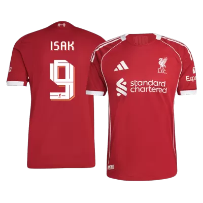 Authentic Liverpool Jersey Custom ISAK #9 Soccer Jersey Home 2025/26 - UCL - bestsoccerstore