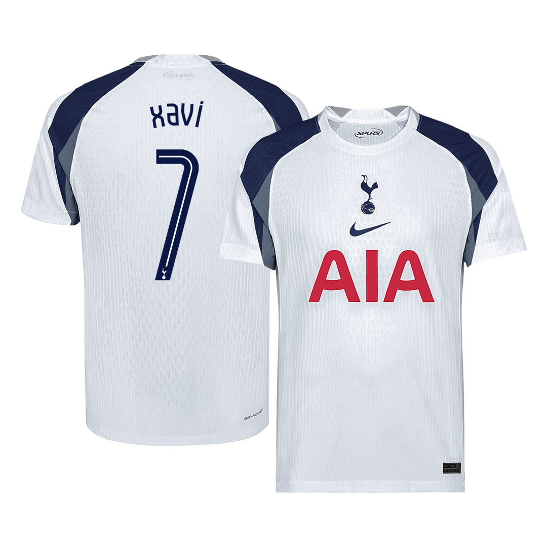 Tottenham Hotspur XAVI #7 Home Custom Player Version Soccer Jersey 2025/26 - UCL - bestsoccerstore