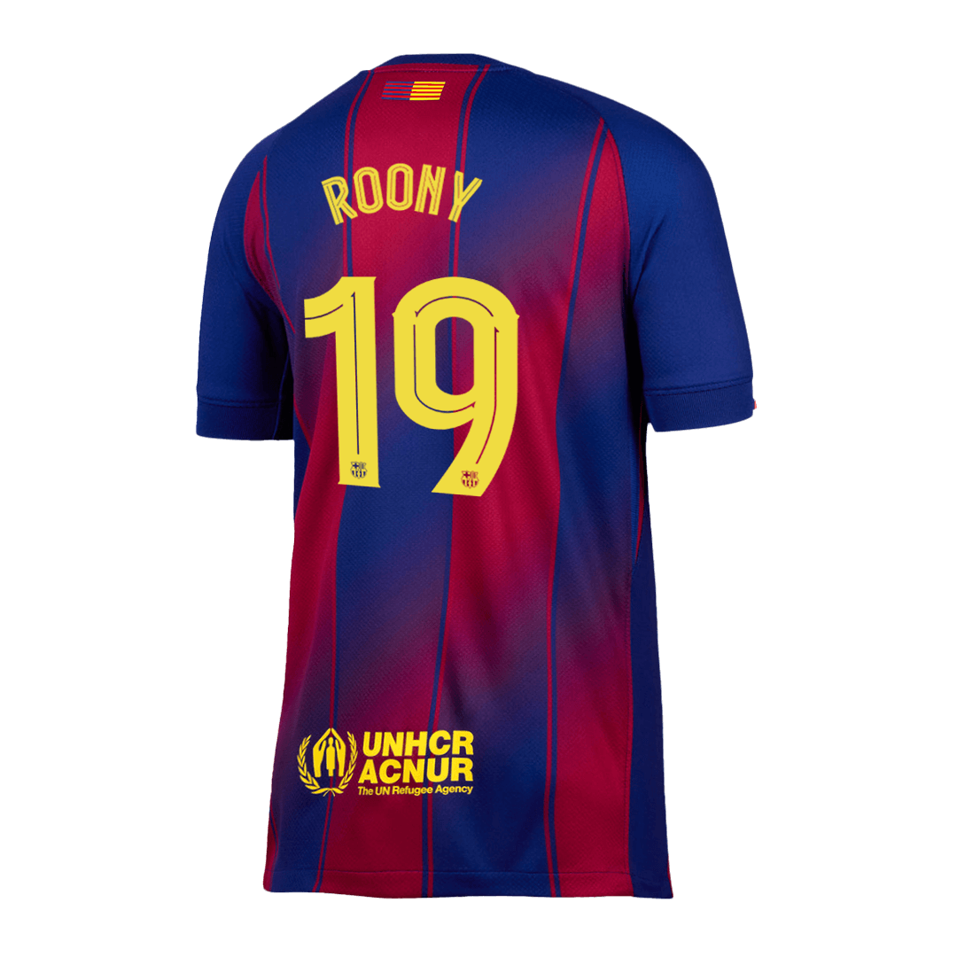 ROONY #19 Barcelona Soccer Jersey Home Custom Shirt 2025/26 - UCL
