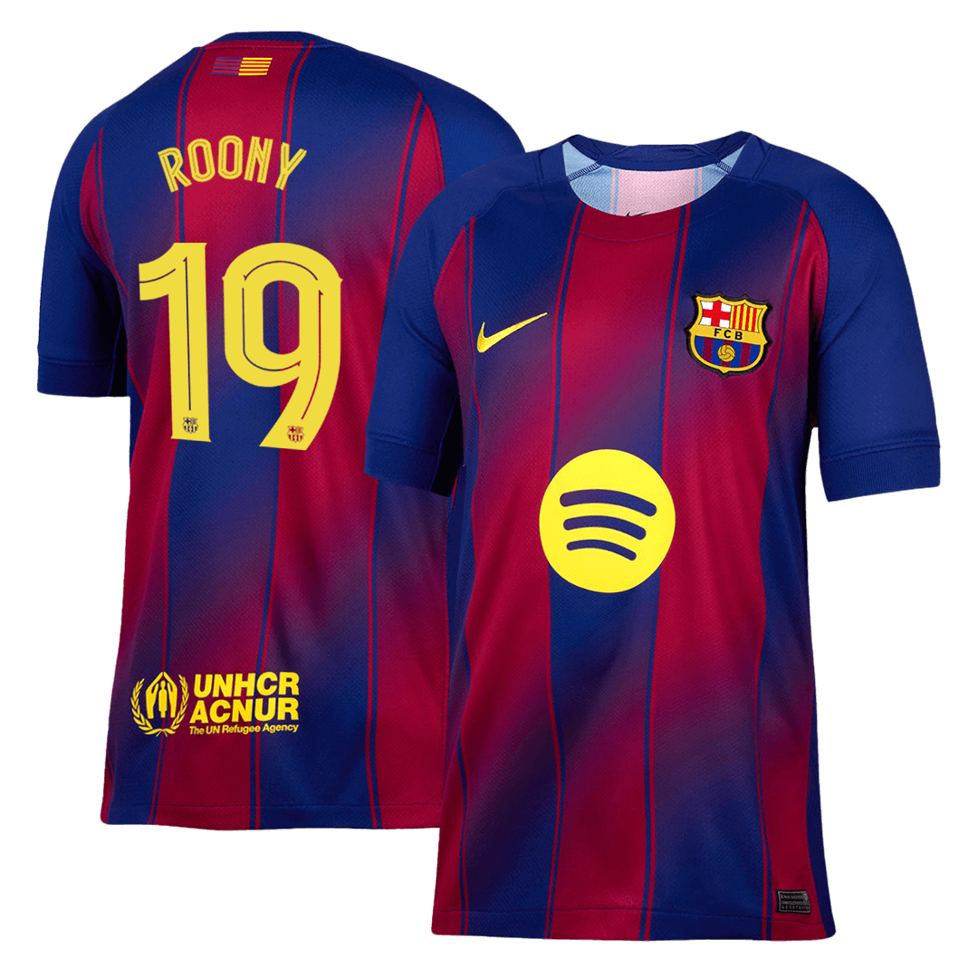 ROONY #19 Barcelona Soccer Jersey Home Custom Shirt 2025/26 - UCL - bestsoccerstore