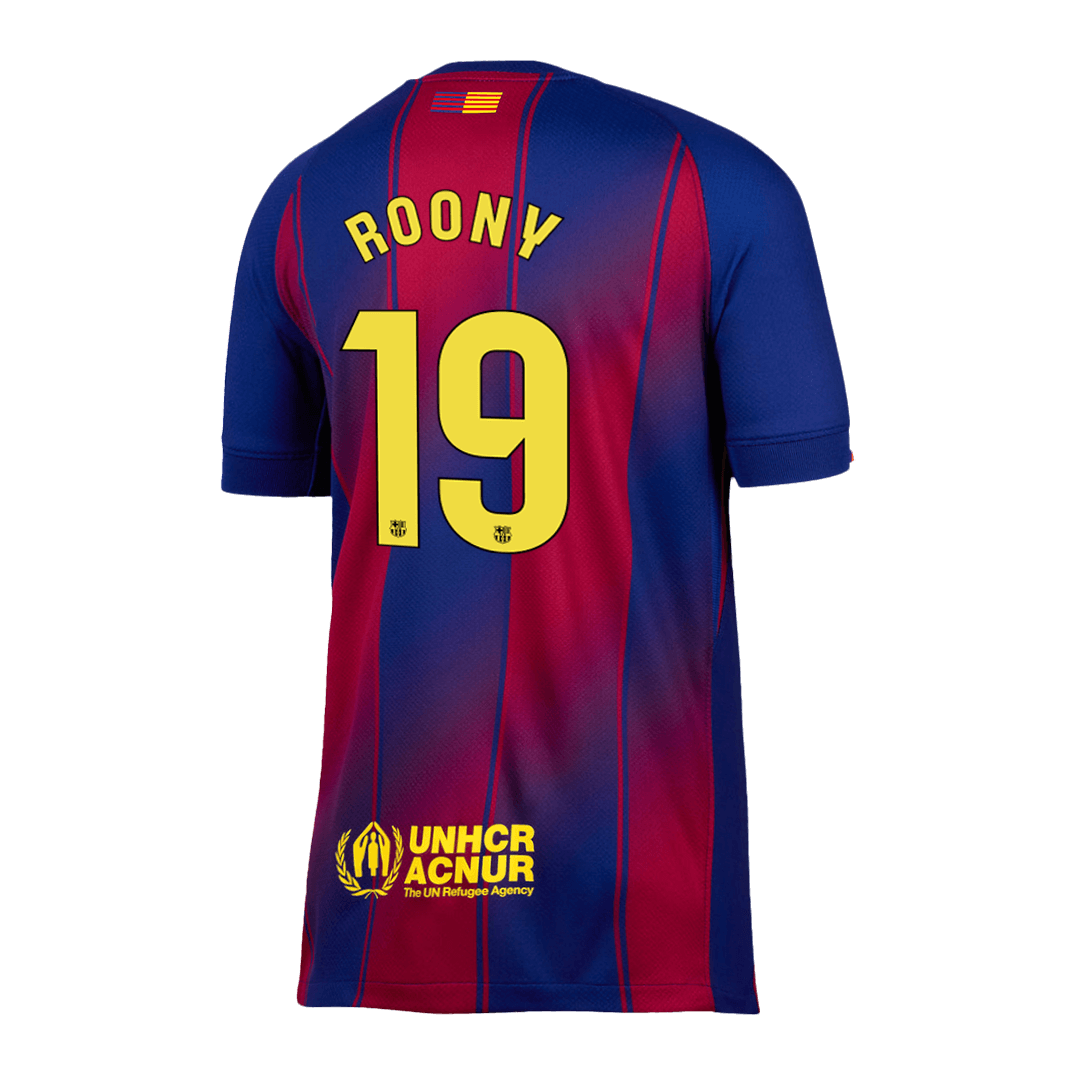 ROONY #19 Barcelona Soccer Jersey Home Custom Shirt 2025/26