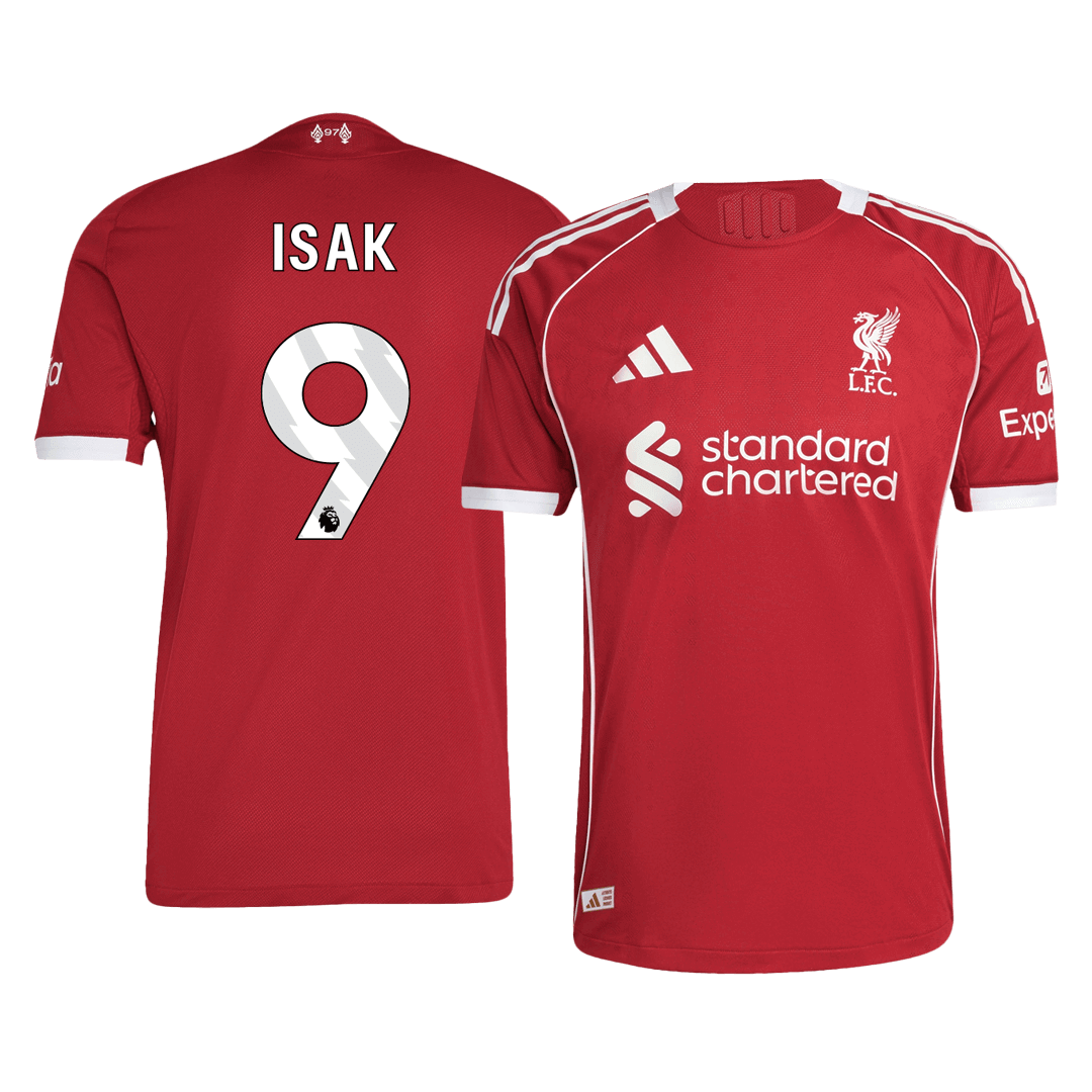 Liverpool ISAK #9 Custom Player Version Home Soccer Jersey 2025/26 - bestsoccerstore