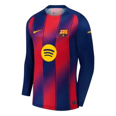Barcelona Long Sleeve Jersey Home Football Shirt 2025/26 - bestsoccerstore