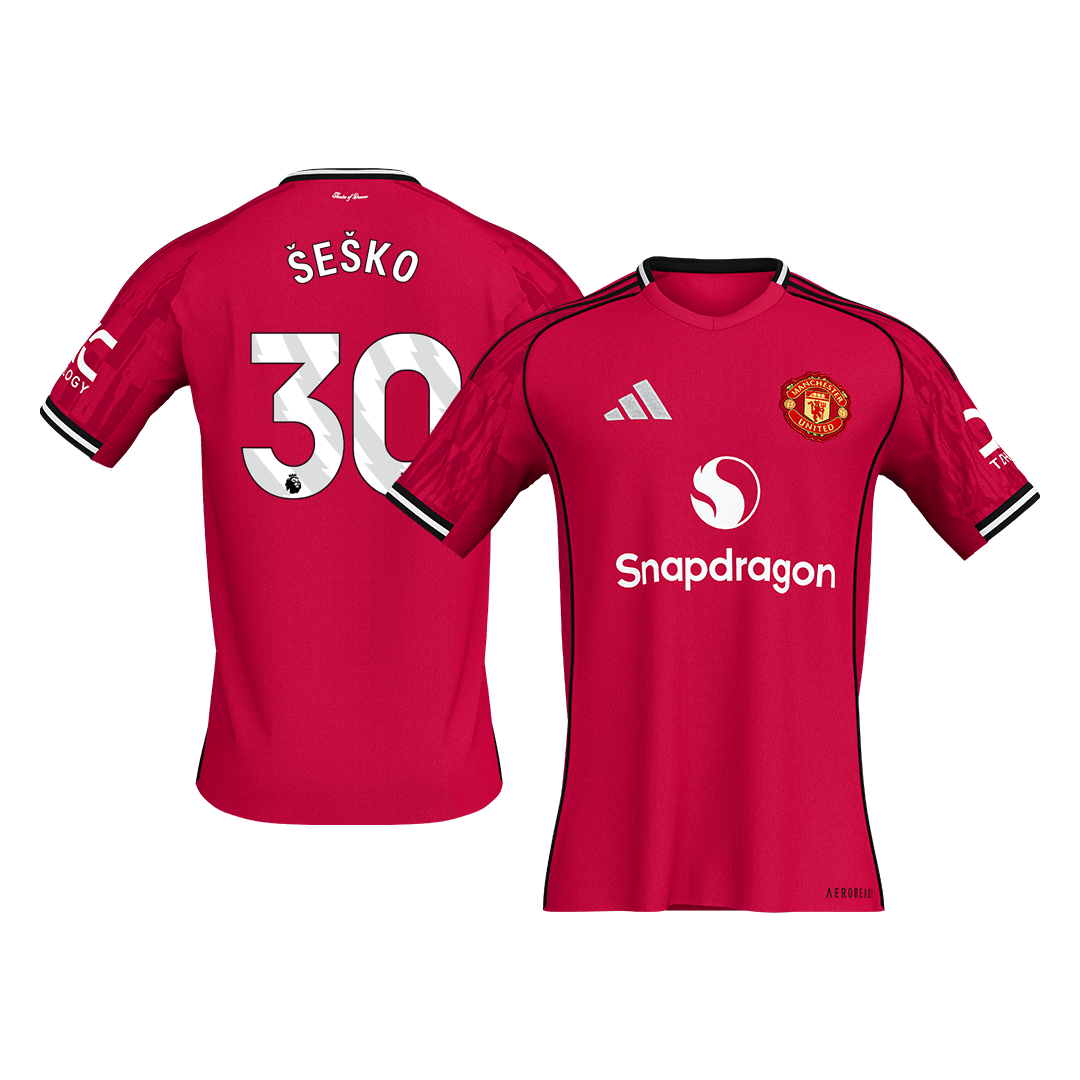 Manchester United Jersey Custom ŠEŠKO #30 Soccer Jersey Home 2025/26 - bestsoccerstore