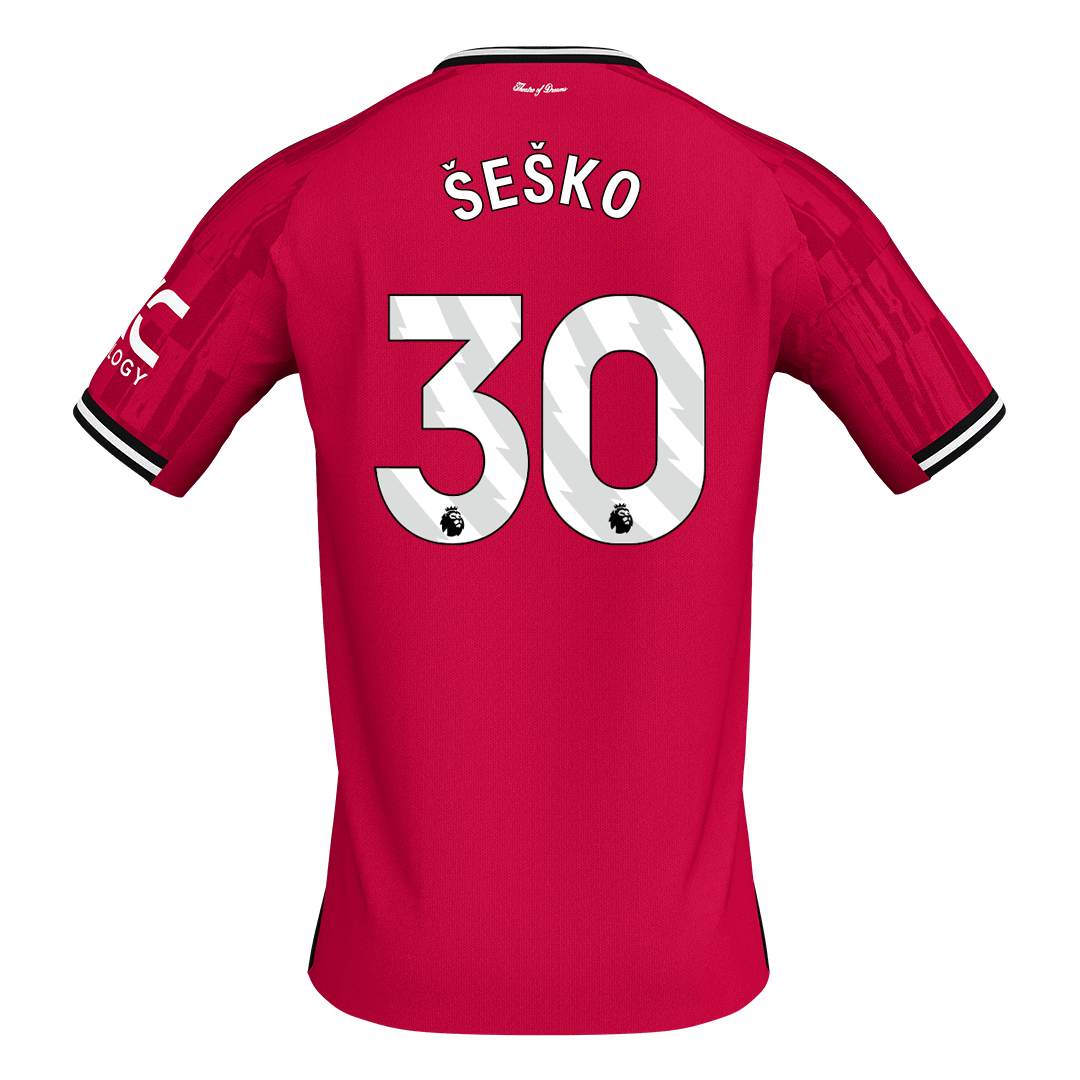 Manchester United Jersey Custom ŠEŠKO #30 Soccer Jersey Home 2025/26